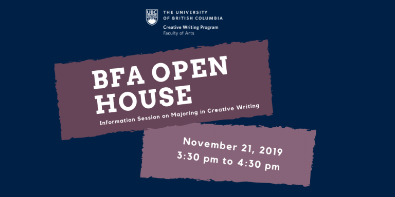 UBC Creative Writing BFA Information Session